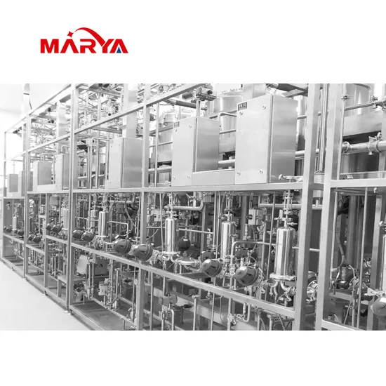 Sistema de preparación de agua purificada e inyección WFI para productos farmacéuticos